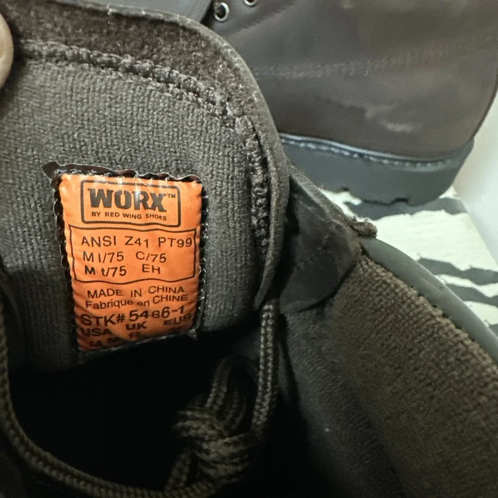 WORX by Red Wing Shoes Boots 5486-1 Steel Toe Electrical Hazard Boots Size 14 M